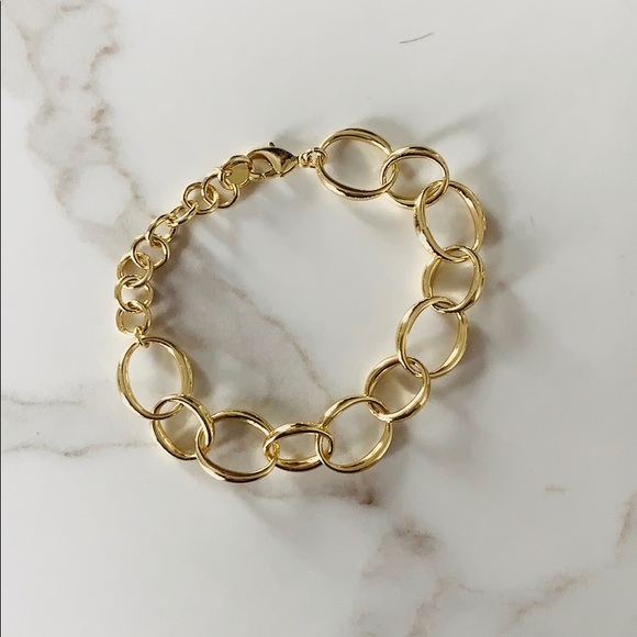 BaYou Jewelry - BAYOU 14k yellow gold plated Oval Chain Bracelet